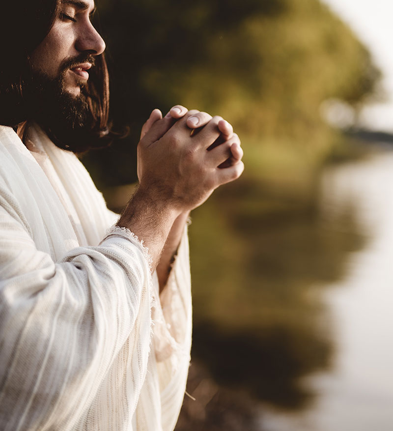 Christ next to water